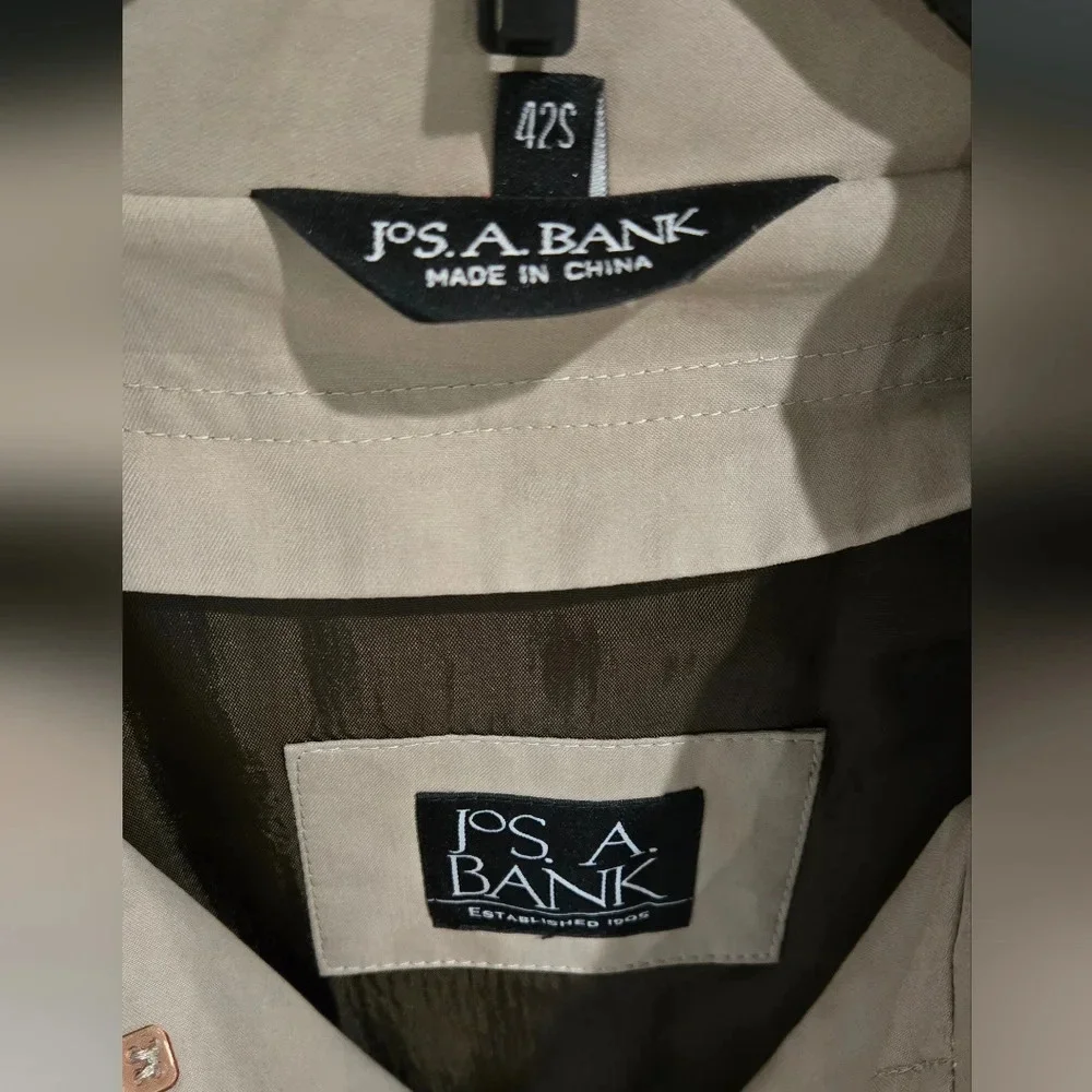 Jos A Bank mens trench coat